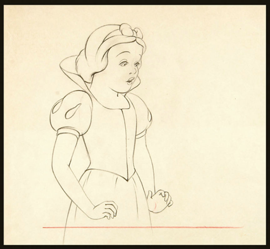 Hake's - SNOW WHITE PENCIL DRAWING.