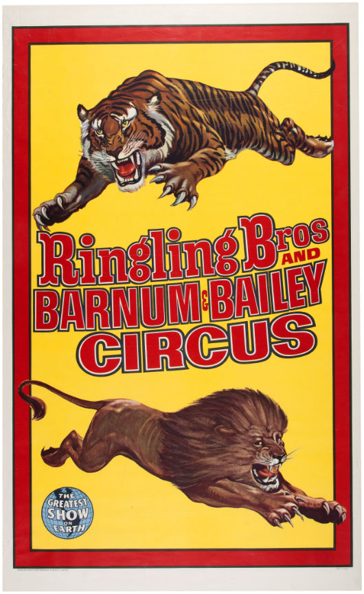 Hake's - RINGLING BROS. BIG CATS CIRCUS POSTER PAIR.