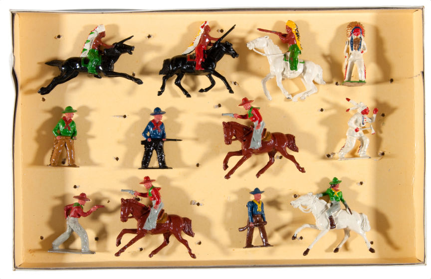 Hake s JOHILLCO COWBOYS INDIANS BOXED LEAD FIGURE SET