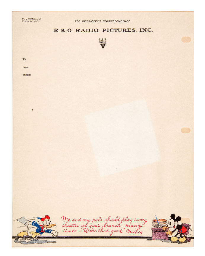 mickey mouse letterhead