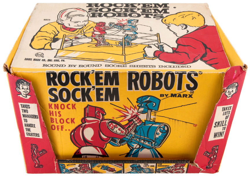 Hakes Marx Rockem Sockem Robots Boxed Toy 5635