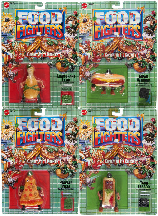 Mean Weener Food Fighters 1988 Mattel Vintage Action Figure Hotdog w Gun