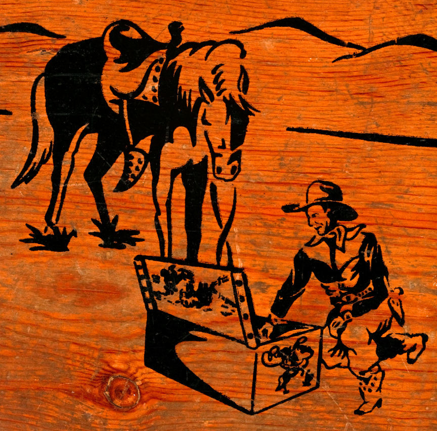 Hake's - “ROY ROGERS/TRIGGER” WOODEN TOY CHEST.