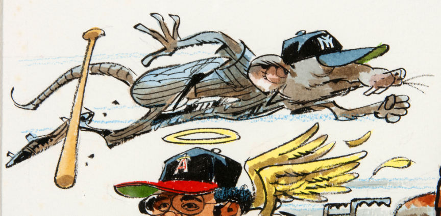 Jack Davis Atlanta Braves Baseball Illustration Original Art (Hot, Lot  #13032