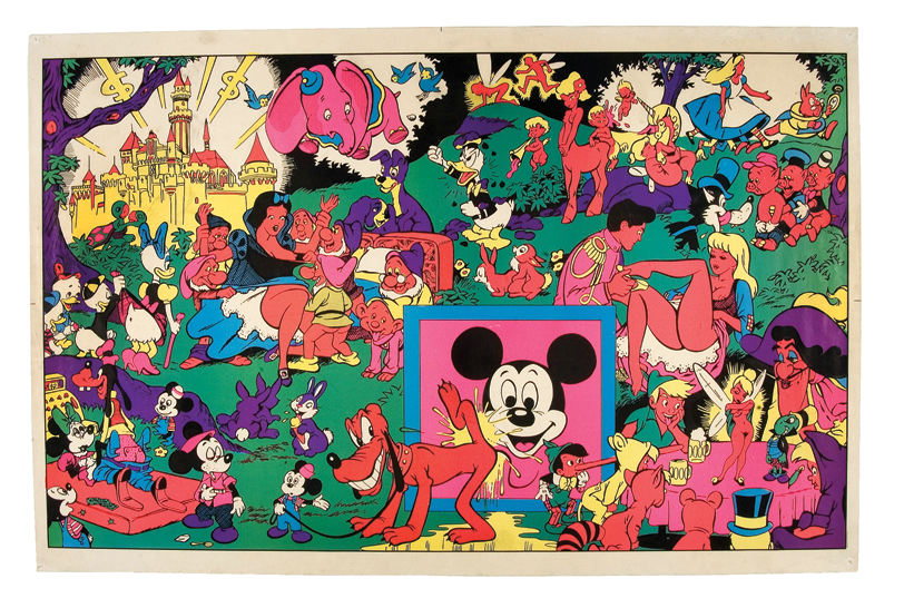 DISNEYLAND-MEMORIAL-ORGY-PRINTING-BLOCK-WITH-X-RATED-IMAGES : Image 2 of 2.