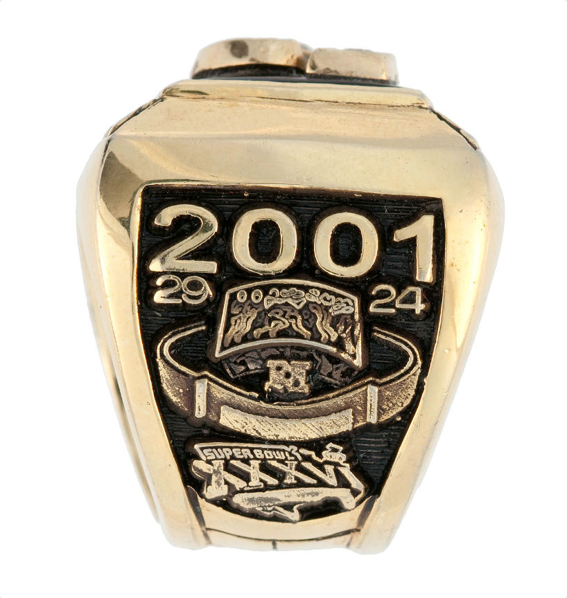 2001 SAINT LOUIS RAMS NFC CHAMPIONSHIP RING WITH PRESENTATION BOX