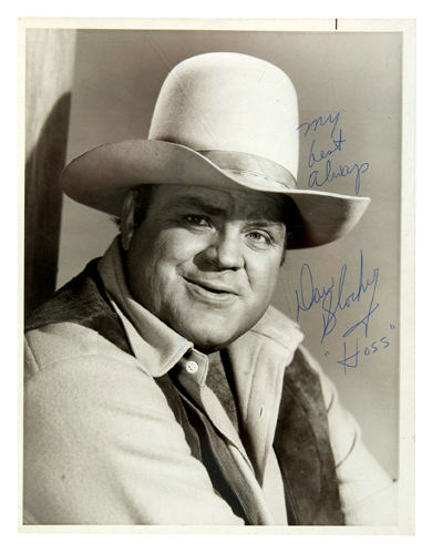 Hake's - BONANZA DAN BLOCKER-HOSS SIGNED PHOTO.