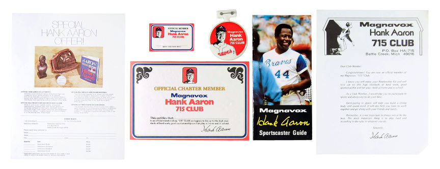 Hank Aaron - 1974 '715 Club' 'I Was There' certificate