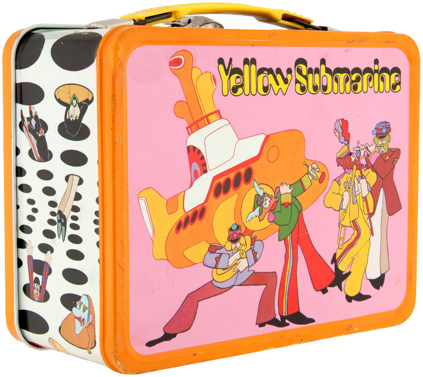 Hakes The Beatles Yellow Submarine Metal Lunch Box With Thermos 9362