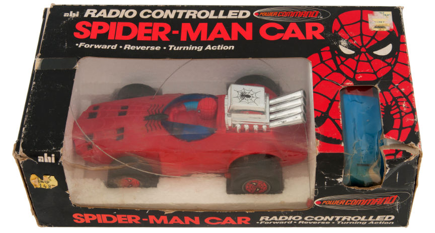 spider man on motorbike toy