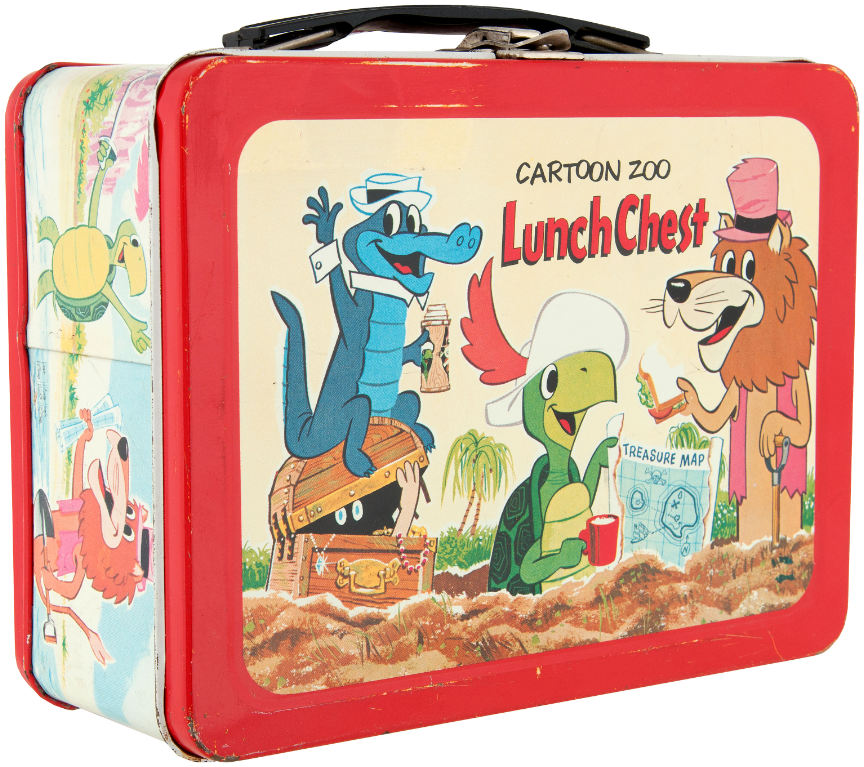 Cartoon Zoo Lunch top Chest Metal Lunchbox