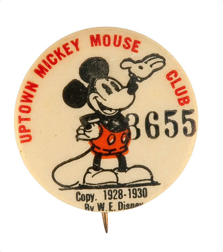 Hake's - RARE SPONSOR MICKEY MOVIE CLUB EARLY 1930s BUTTON.