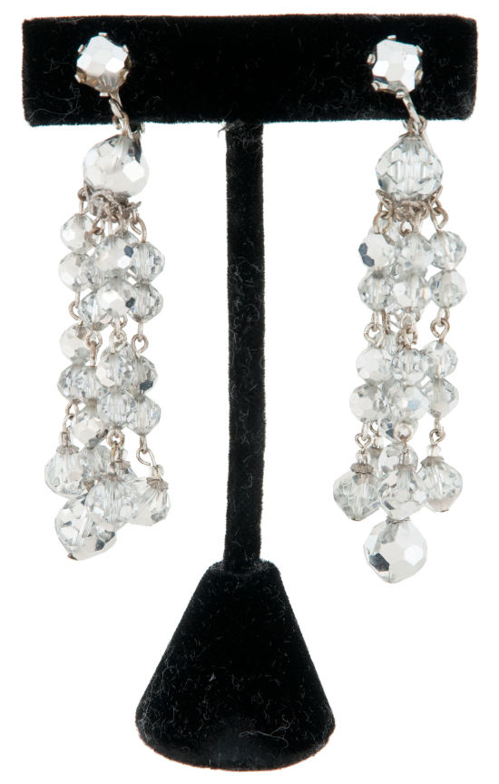 Hake's - JAYNE MANSFIELD PERSONALLY OWNED DANGLING STEEL CUT RHINESTONE ...