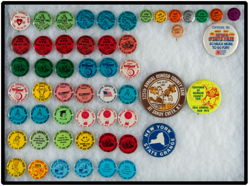 Hake's HUGE COLLECTION OF STATE AND COUNTY FAIR BUTTONS.