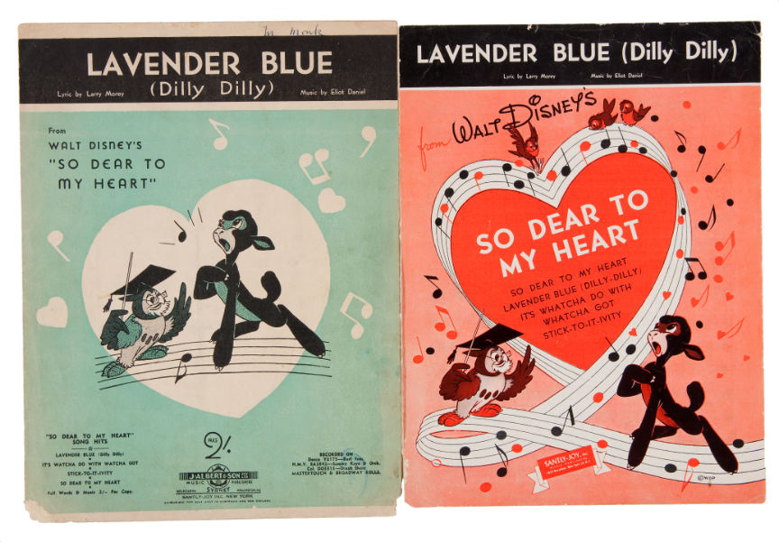 Hake's - WALT DISNEY 1940s FILMS SHEET MUSIC LOT OF TEN.