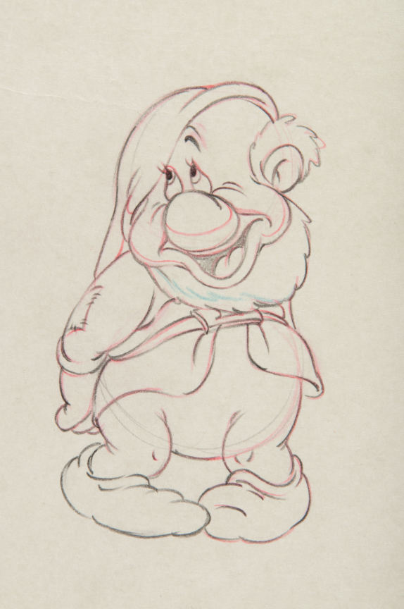 Hakes Snow White Bashful And Sleepy Production Drawing Original Art Pair 