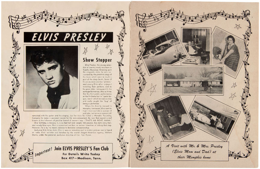 Hake's - “ELVIS PRESLEY (MR. DYNAMITE) SOUVENIR PHOTO ALBUM” VARIETY WITH  DISCOGRAPHY.