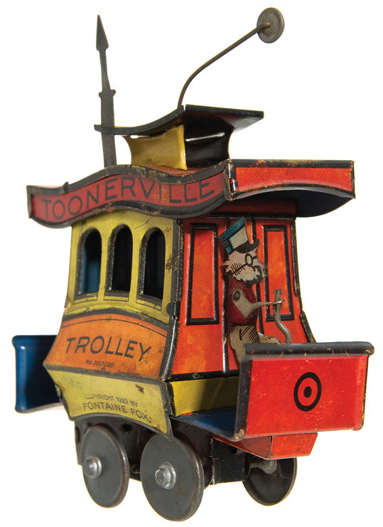 Hake's - “TOONERVILLE TROLLEY” WIND-UP TOY.