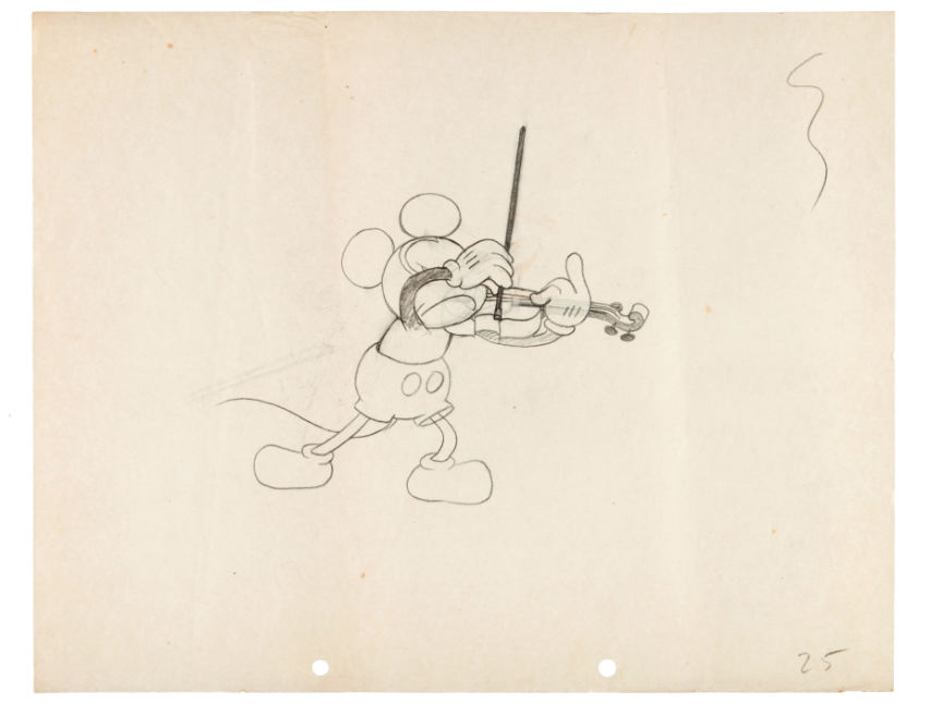 Hake's - MICKEY MOUSE FIDDLING AROUND/JUST MICKEY PRODUCTION DRAWING LOT.