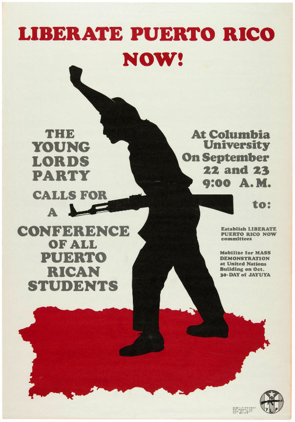 Hake's - RARE GRAPHIC YOUNG LORDS PARTY "LIBERATE PUERTO RICO NOW" POSTER.