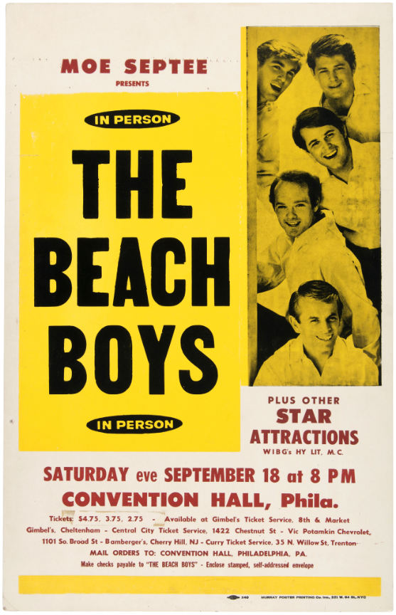 Hake's - THE BEACH BOYS CONCERT POSTER.