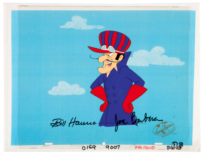 Hake's - HANNA-BARBERA SIGNED DICK DASTARDLY & MUTTLEY ANIMATION CEL PAIR.