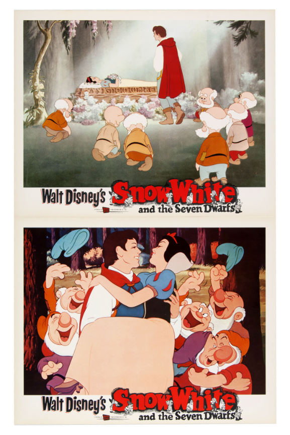 Hakes Snow White And The Seven Dwarfs Lobby Card Sets With Original Envelopes 