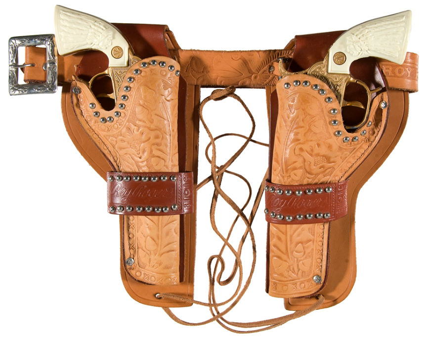 Hake's - “ROY ROGERS GENUINE LEATHER OFFICIAL HOLSTER SET” BOXED.