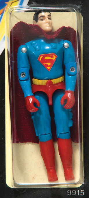 Hake's - SUPERMAN “SUPERHERO” ACTION FIGURE ON G.I. JOE CARD.