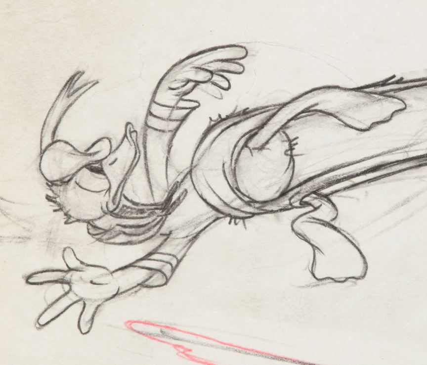 Hake's - DONALD DUCK AND GOOFY PRODUCTION DRAWING FROM MOOSE HUNTERS.