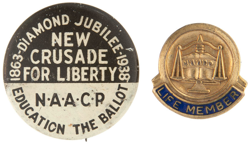 Hake's - RARE NAACP 1938 BUTTON ISSUED FOR 75TH EMANCIPATION ...