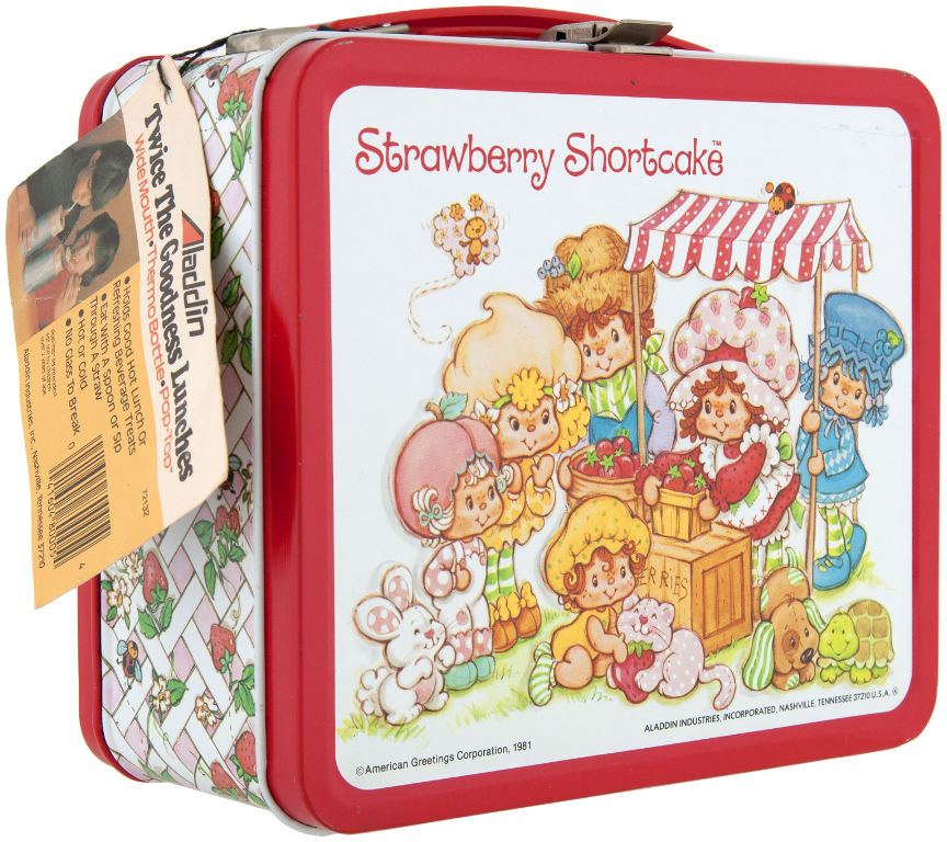 1981 Strawberry Shortcake Metal Lunchbox with Thermos Aladdin No Lid