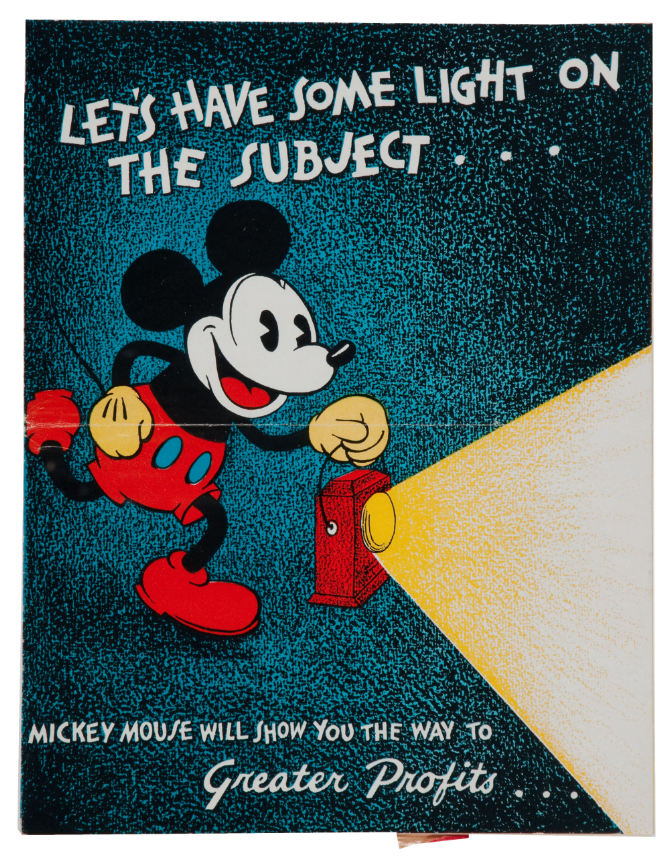 Hake's - MICKEY MOUSE SORENG-MANEGOLD COMPANY RETAILERS SALES BROCHURE.