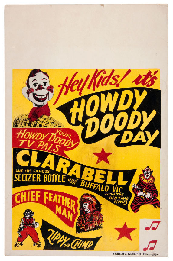 Hakes Howdy Doody Day Live Show Window Card 