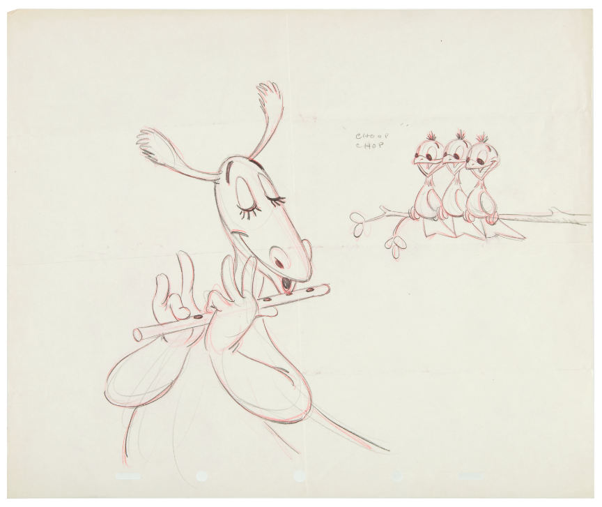 Hake's - THE RELUCTANT DRAGON PRODUCTION DRAWING.