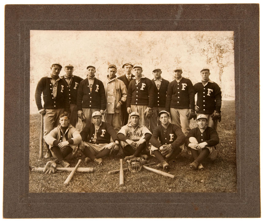 Hake's - 1919 FORDHAM UNIVERSITY VINTAGE BASEBALL TEAM PHOTO WITH HOF ...