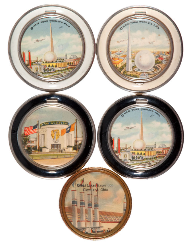 Hakes Nywf 1939 And Great Lakes Expo Compacts Lot 1558