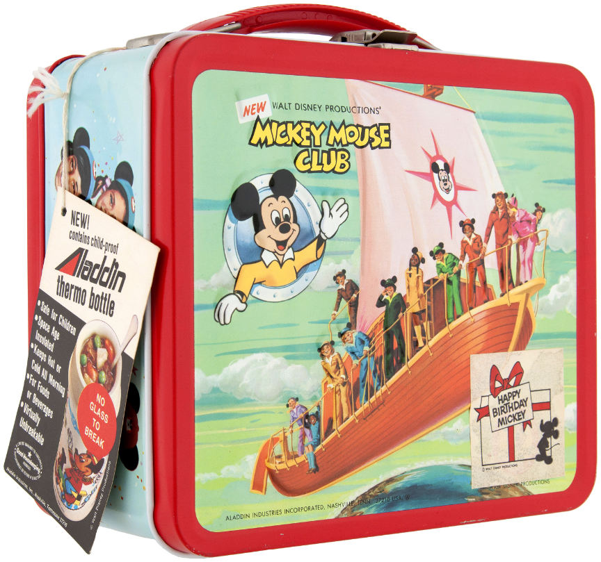 Other, Walt Disney Mickey Mouse Club Metal Lunch Box Made In Usa