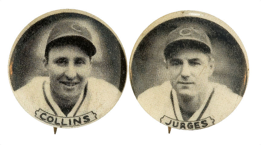 Hake's - CHICAGO CUBS BUTTON PAIR INCLUDING ONE UNLISTED IN HAKE GUIDE.