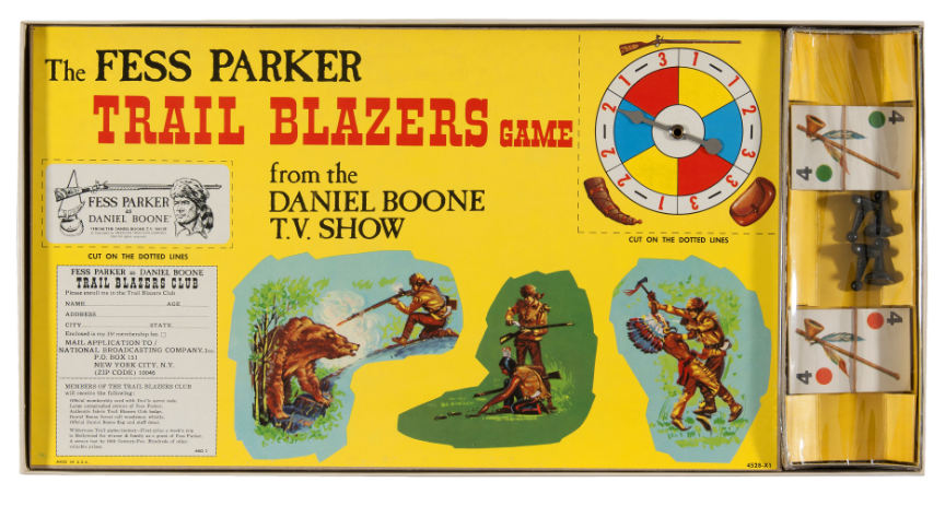 Fess Parker - Trail Blazers Game - MB Board Game 1964