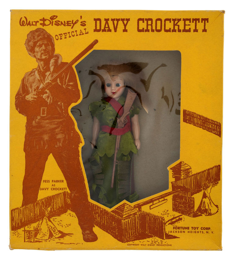 Original outlet 1955's Walt Disney Davy Crockett collector doll. Fortune Toy Corp. NY in original box.