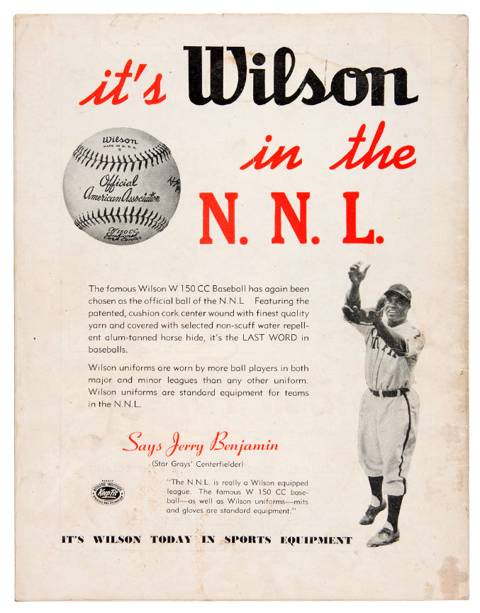 Black Ball 2: JERRY BENJAMIN, Homestead Grays ~ 3-time Negro