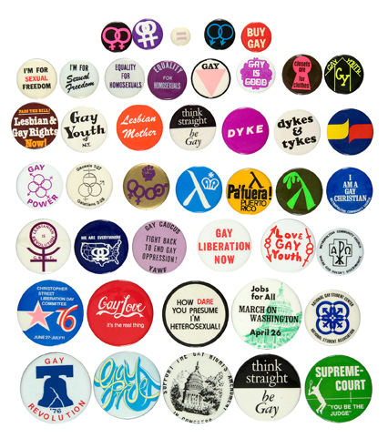 Hake's - GAY RIGHTS BUTTON COLLECTION MOST CIRCA 1976-1986.