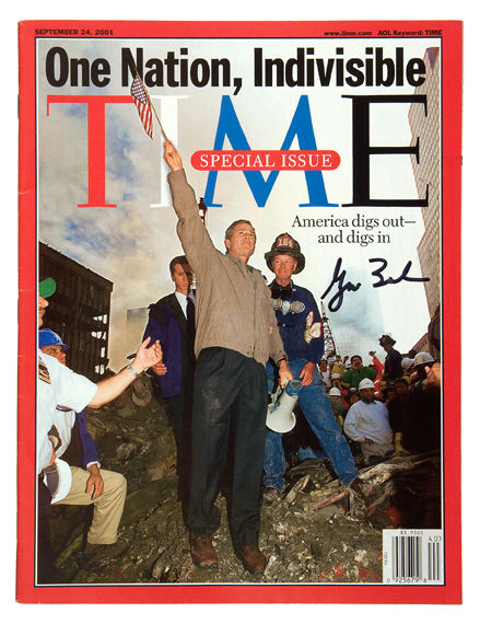 Hakes George W Bush Signed Time Magazine 911 Special Issue