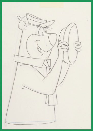 Hake's - YOGI BEAR COMMERCIAL ORIGINAL PRODUCTION DRAWING SEQUENCE.