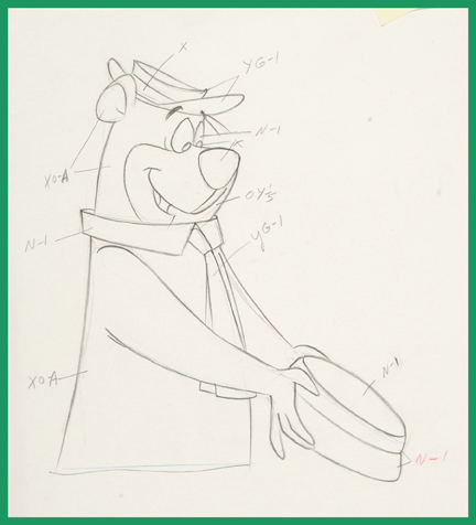 Hake's - YOGI BEAR COMMERCIAL ORIGINAL PRODUCTION DRAWING SEQUENCE.