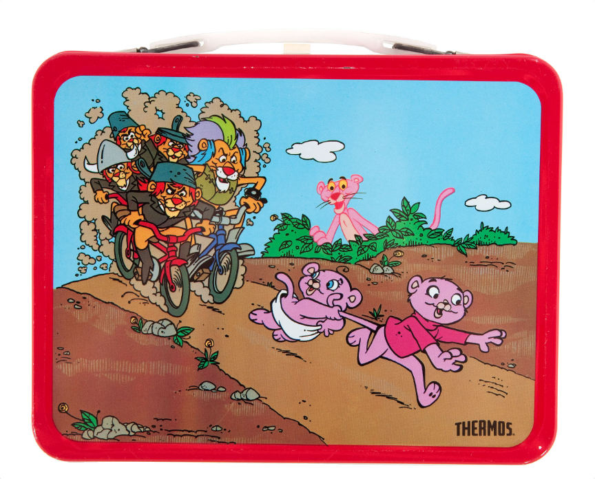 VTG 1984 Pink Panther & Sons Metal Lunchbox & Thermos Panky