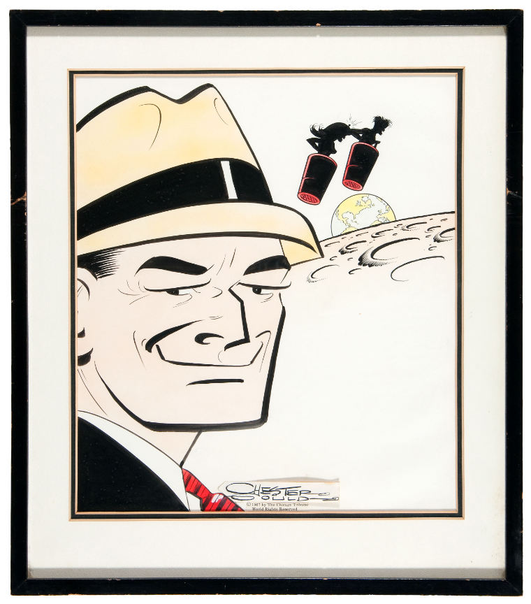 Hake's - DICK TRACY FULL COLOR PRESENTATION ORIGINAL ART WITH MOON MAID ...