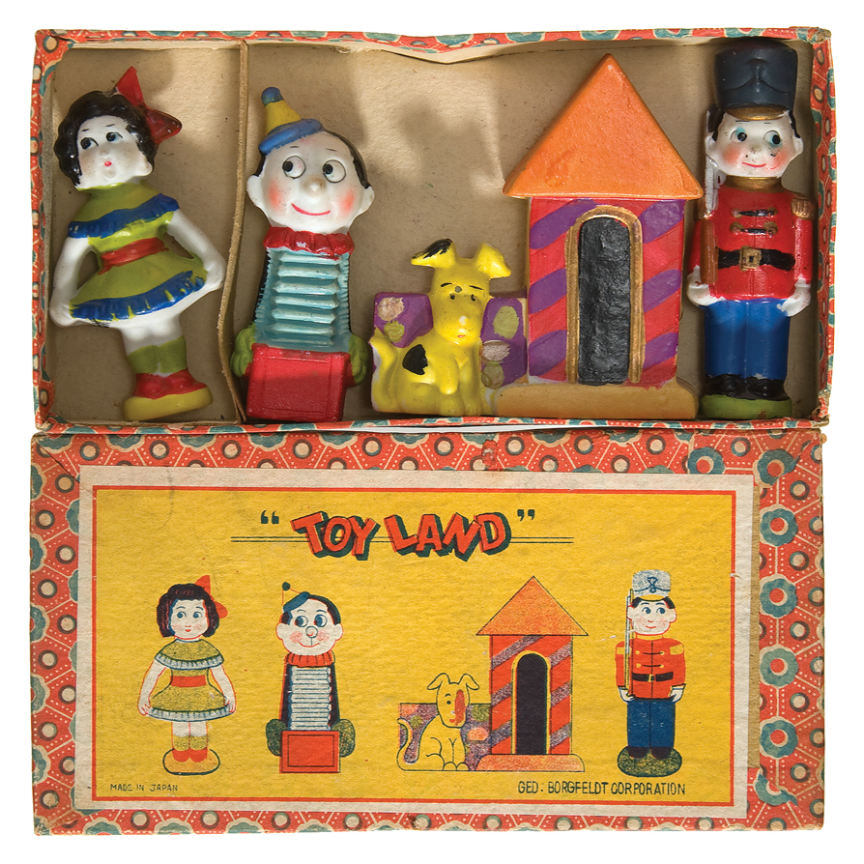 Hake's - “TOY LAND” BOXED BISQUE SET.