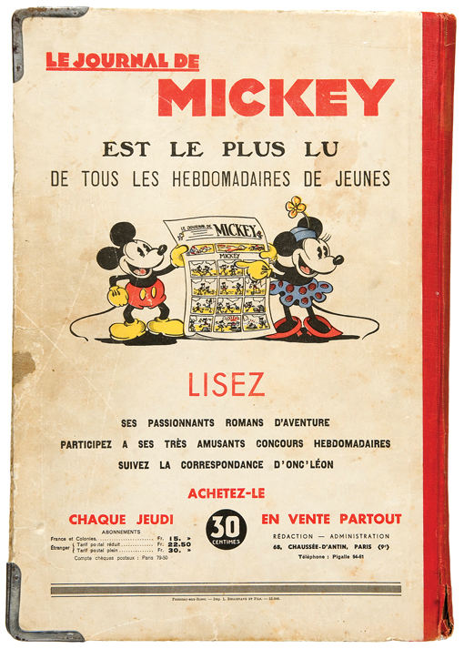 Hake's - MICKEY MOUSE JOURNAL WEEKLY PUBLICATION FRENCH HARDCOVER ANNUAL.